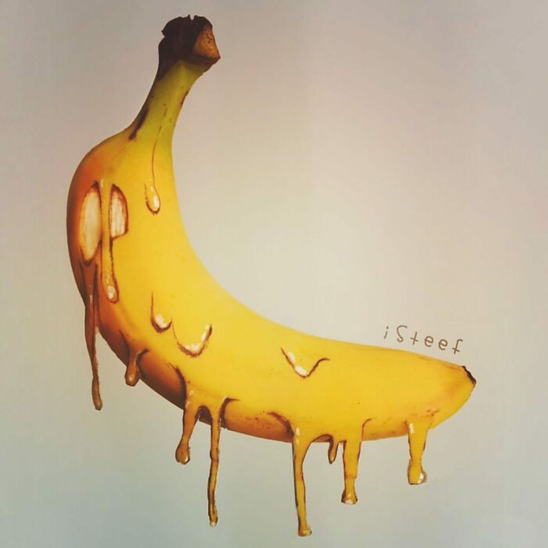 طراحی روی پوست موز