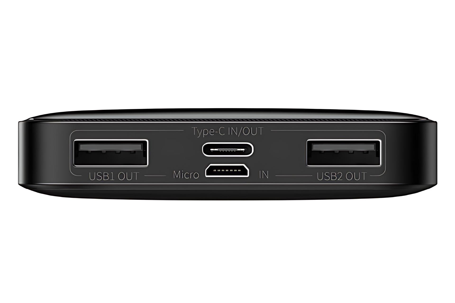 درگاه های پاور بانک باسئوس Baseus Bipow Digital Display PPDML-I01 10000mAh