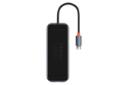 نمای پنل زیر هاب USB هاب USB-C باسئوس 6 پورت مدل BS-OH089 با نمایش اطلاعات محصول