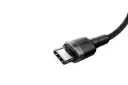 کانکتور و اتصال کابل شارژ USB باسئوس Type-C به Type-C مدل Cafule 100w با طول 1.2 متر