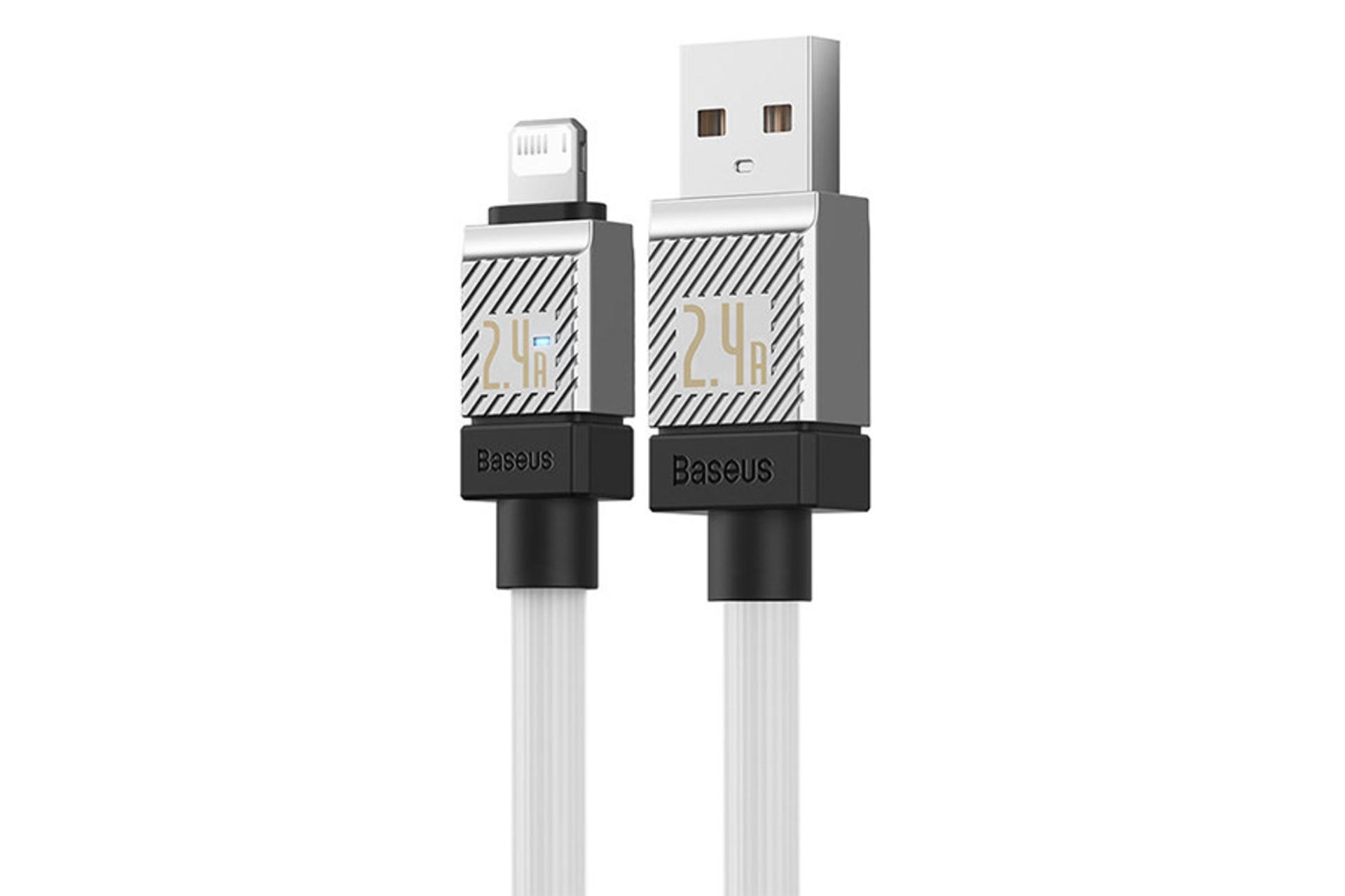 کابل شارژ باسئوس Baseus CoolPlay Type-A to Lightning رنگ سفید