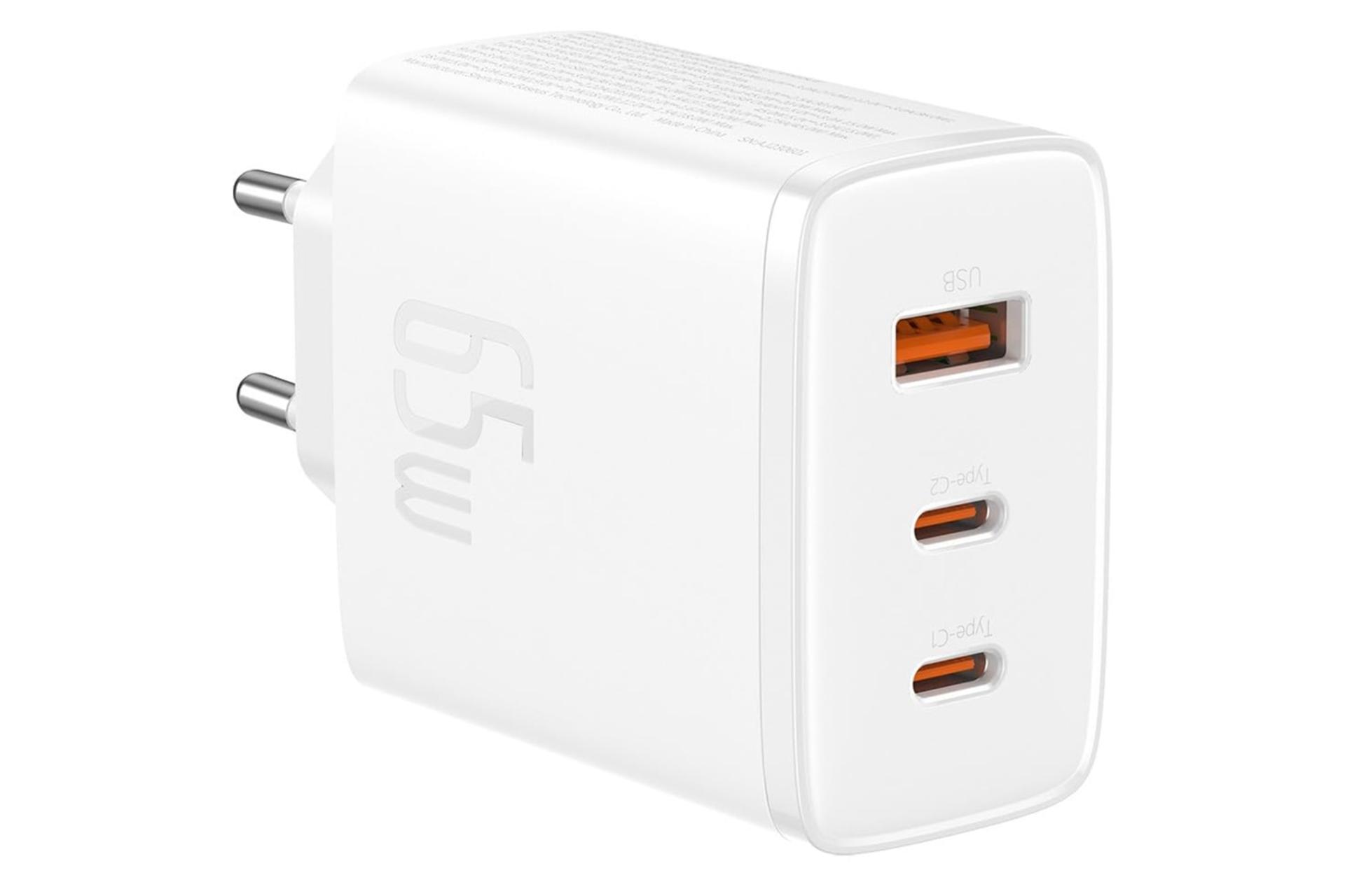 اتصالات شارژر باسئوس Baseus Cube Pro 65W سفید