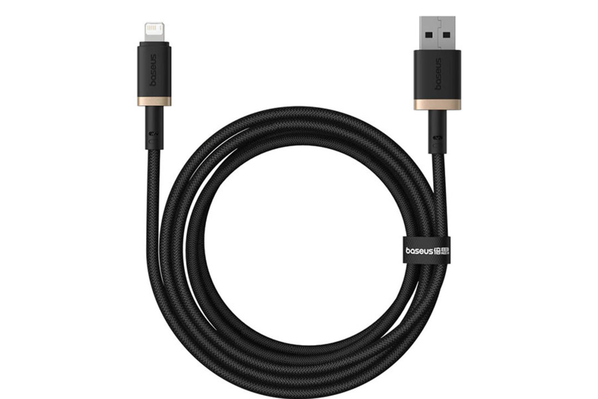 کابل شارژ باسئوس Baseus Dura Type-A to Lightning رنگ مشکی