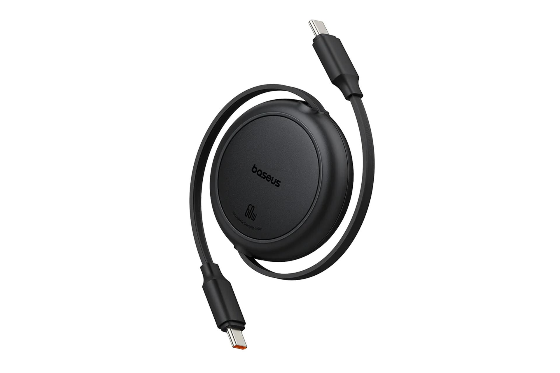 کابل شارژ USB باسئوس Type-C به Type-C مدل Free2Pull Mini با طول 1 متر