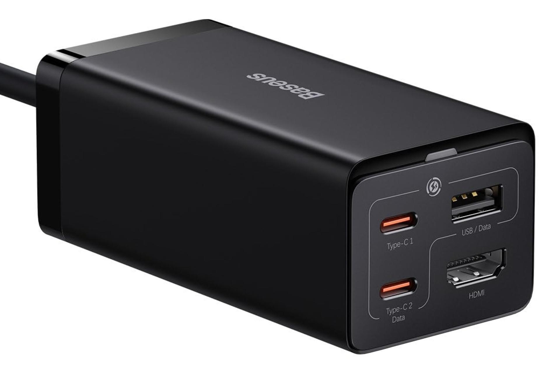 سمت چپ شارژر باسئوس Baseus GaN5 Pro 67W