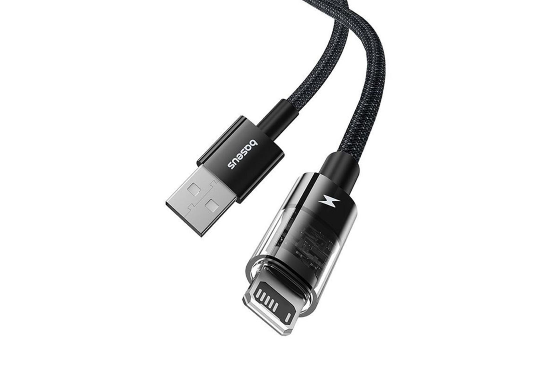 کابل شارژ باسئوس Baseus GEM Type-A to Lightning رنگ مشکی