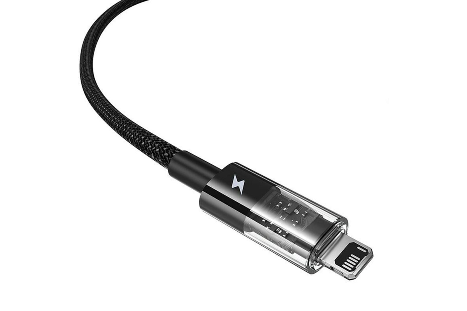 کابل شارژ باسئوس Baseus GEM Type-A to Lightning نمای کانکتور