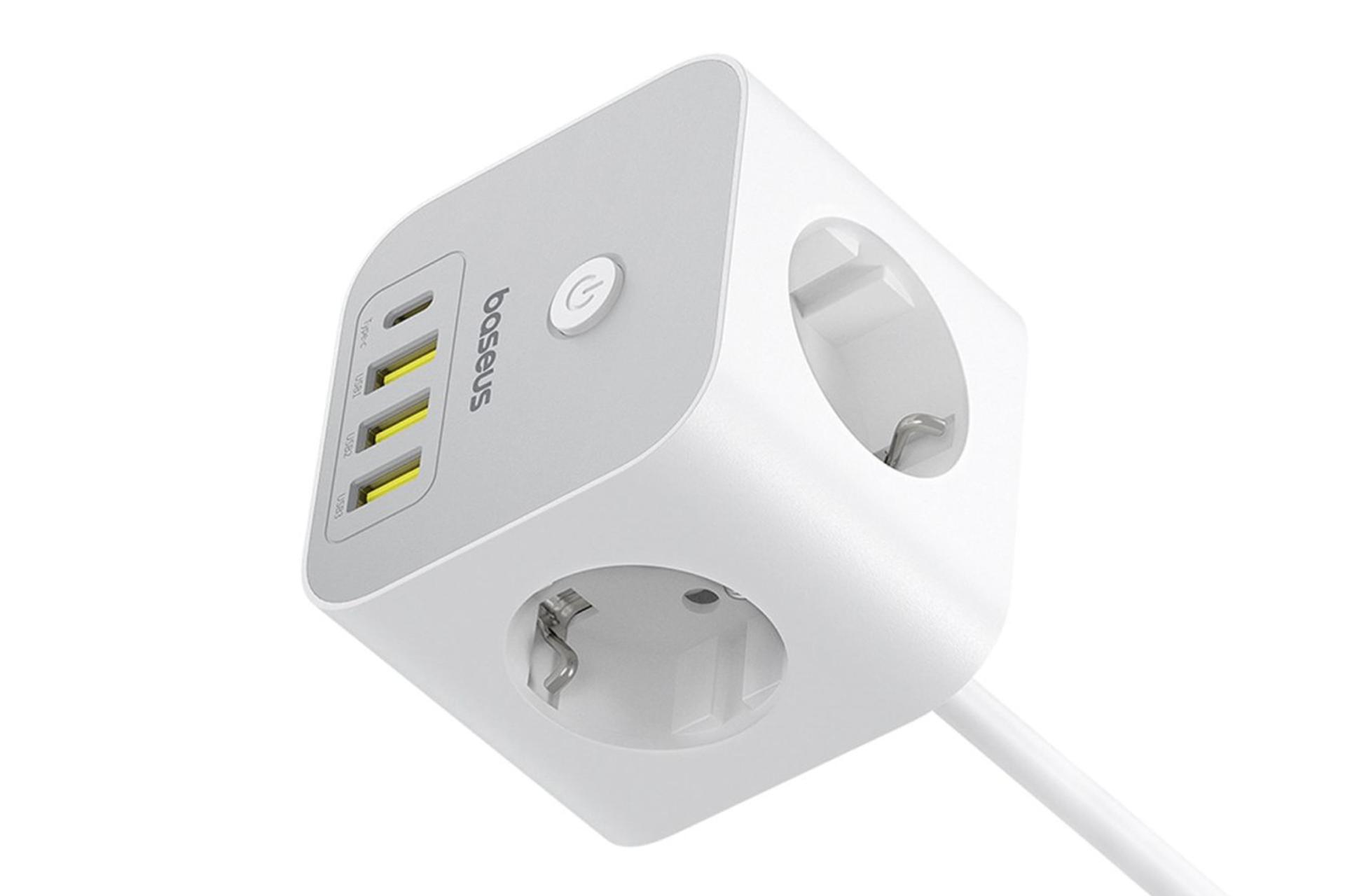 شارژر باسئوس Baseus PowerCombo Cube Power Strip 20W از نمای کناری