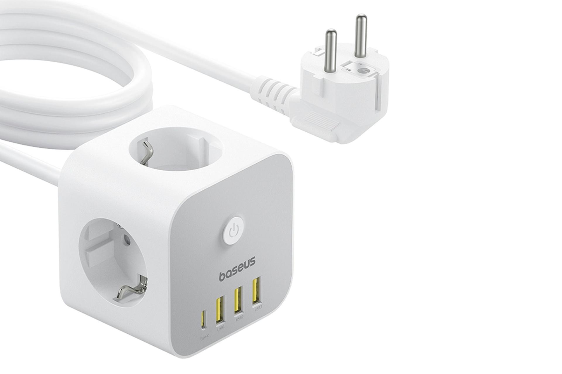 شارژر باسئوس Baseus PowerCombo Cube Power Strip 20W همراه کابل