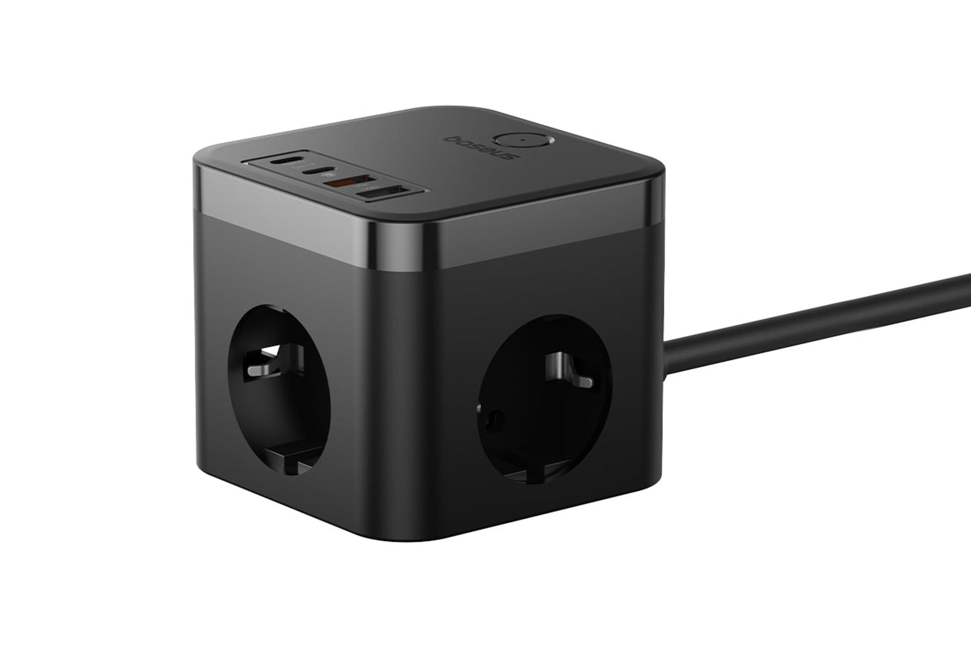 شارژر باسئوس Baseus PowerCombo Cube Power Strip 30W از نمای کناری
