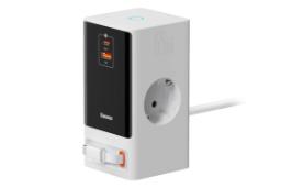 شارژر باسئوس Baseus PowerCombo Digital PowerStrip 65W سفید