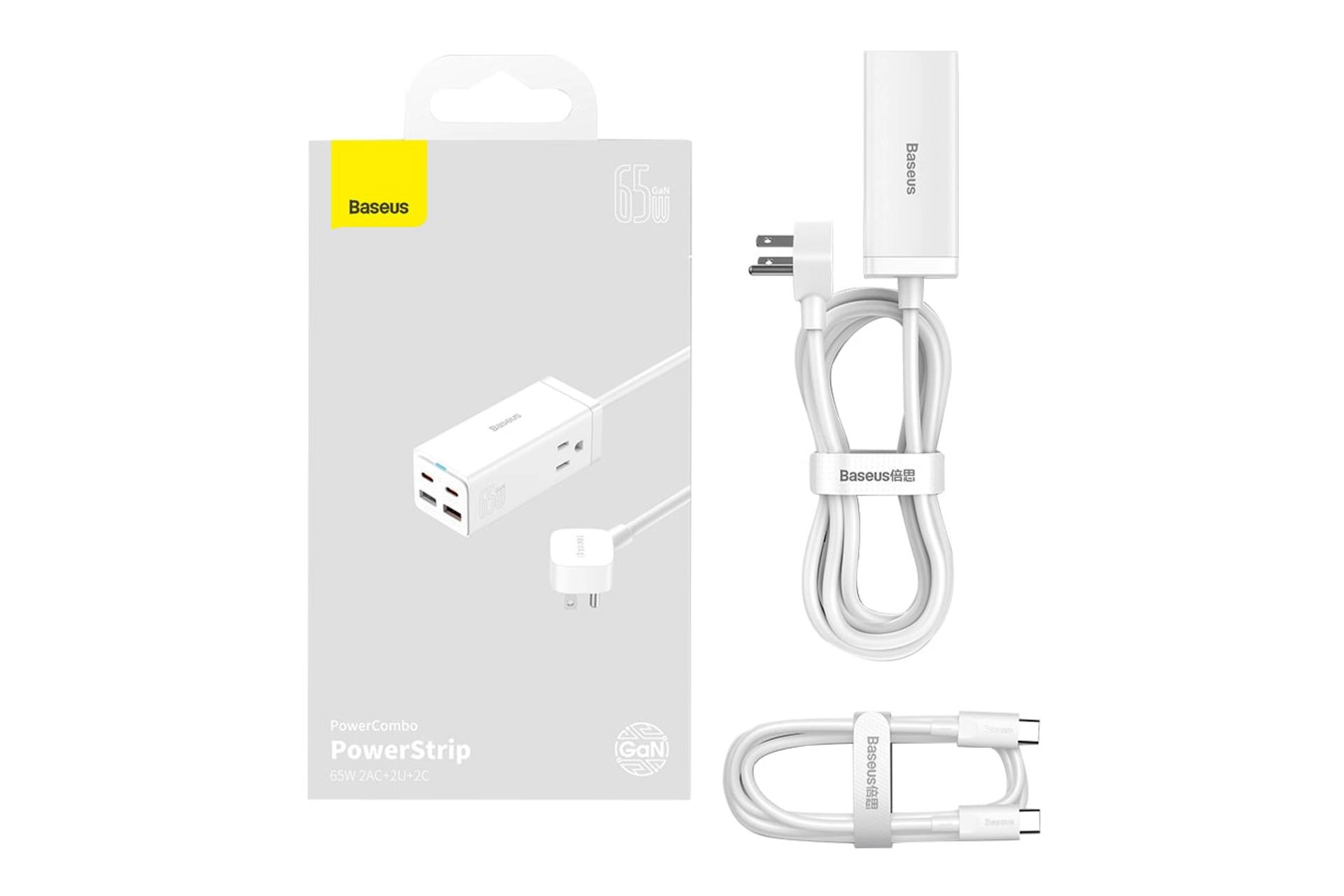 اقلام همراه شارژر باسئوس Baseus PowerCombo GaN3 Pro Power Strip PSZM000101