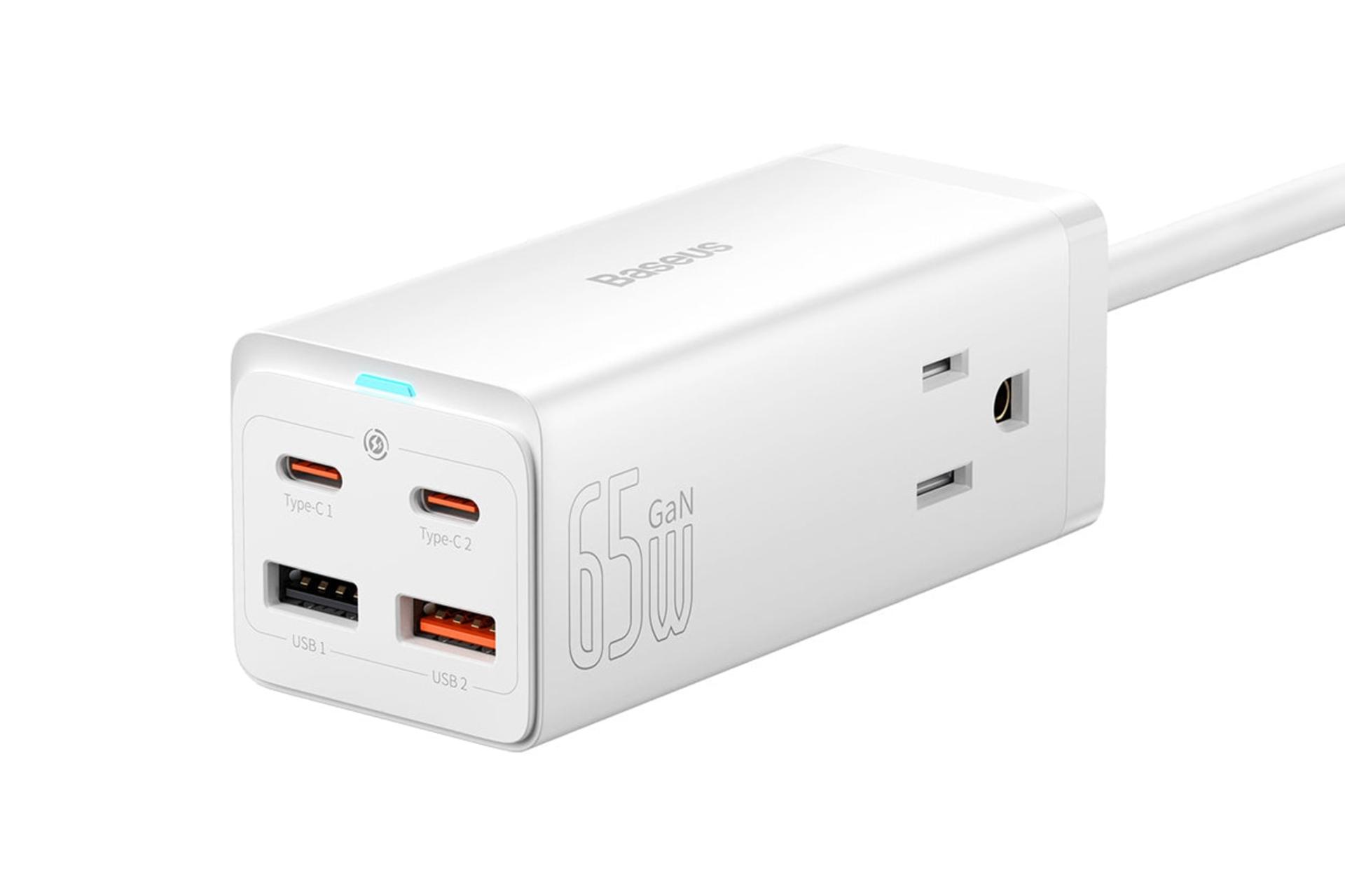شارژر باسئوس Baseus PowerCombo GaN3 Pro Power Strip PSZM000101 سفید