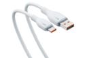 کانکتور و اتصال کابل شارژ USB باسئوس Type-A به Type-C مدل Pudding Series با طول 1.2 متر