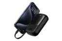 ابعاد پاور بانک باسئوس Baseus Qpow Pro Digital Display 20000mAh در کنار موبایل