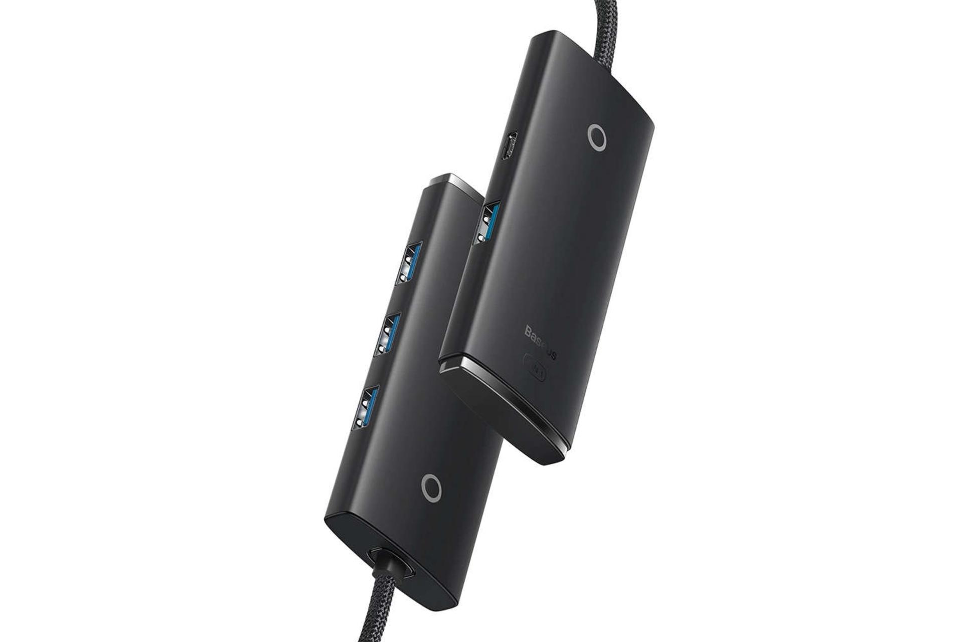 بدنه هاب USB-A باسئوس 4 پورت مدل WKQX030101