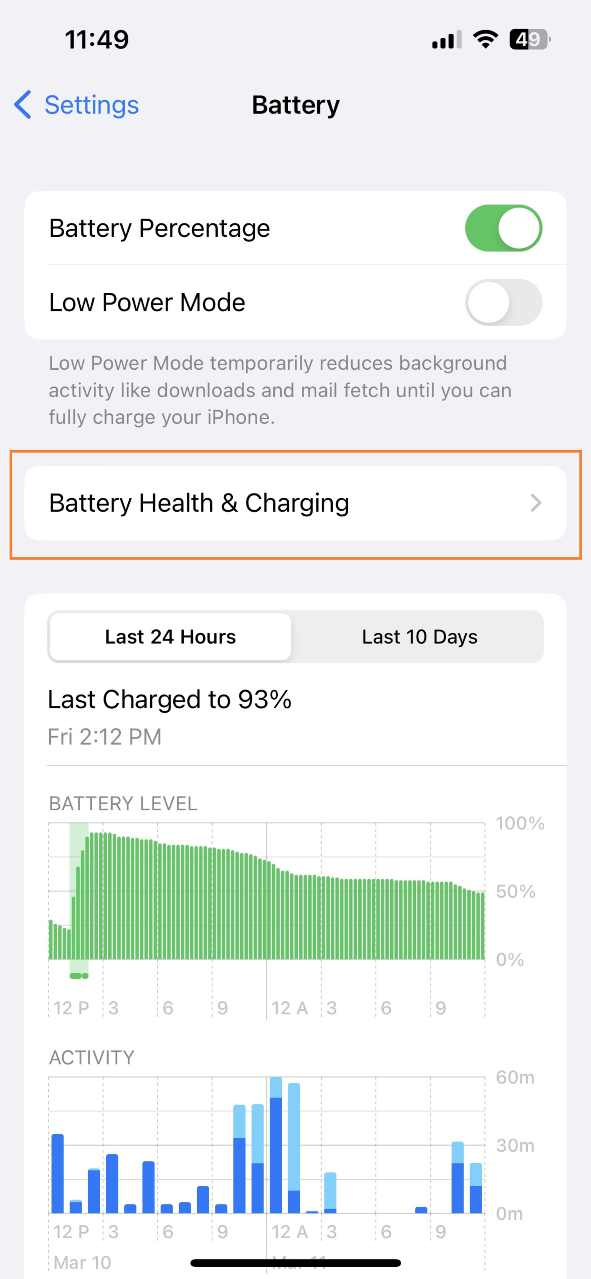 خاموش کردن Fitness Tracking