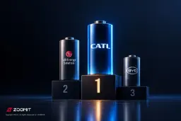 باتری‌های شرکت‌های CATL، ال‌جی و BYD روی سکوهای رتبه‌بندی