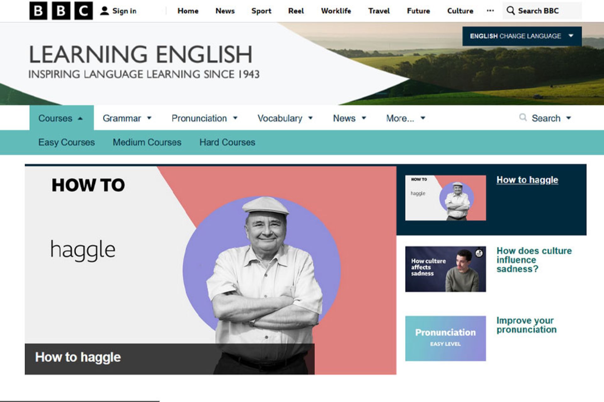 وب‌سایت BBC Learning English