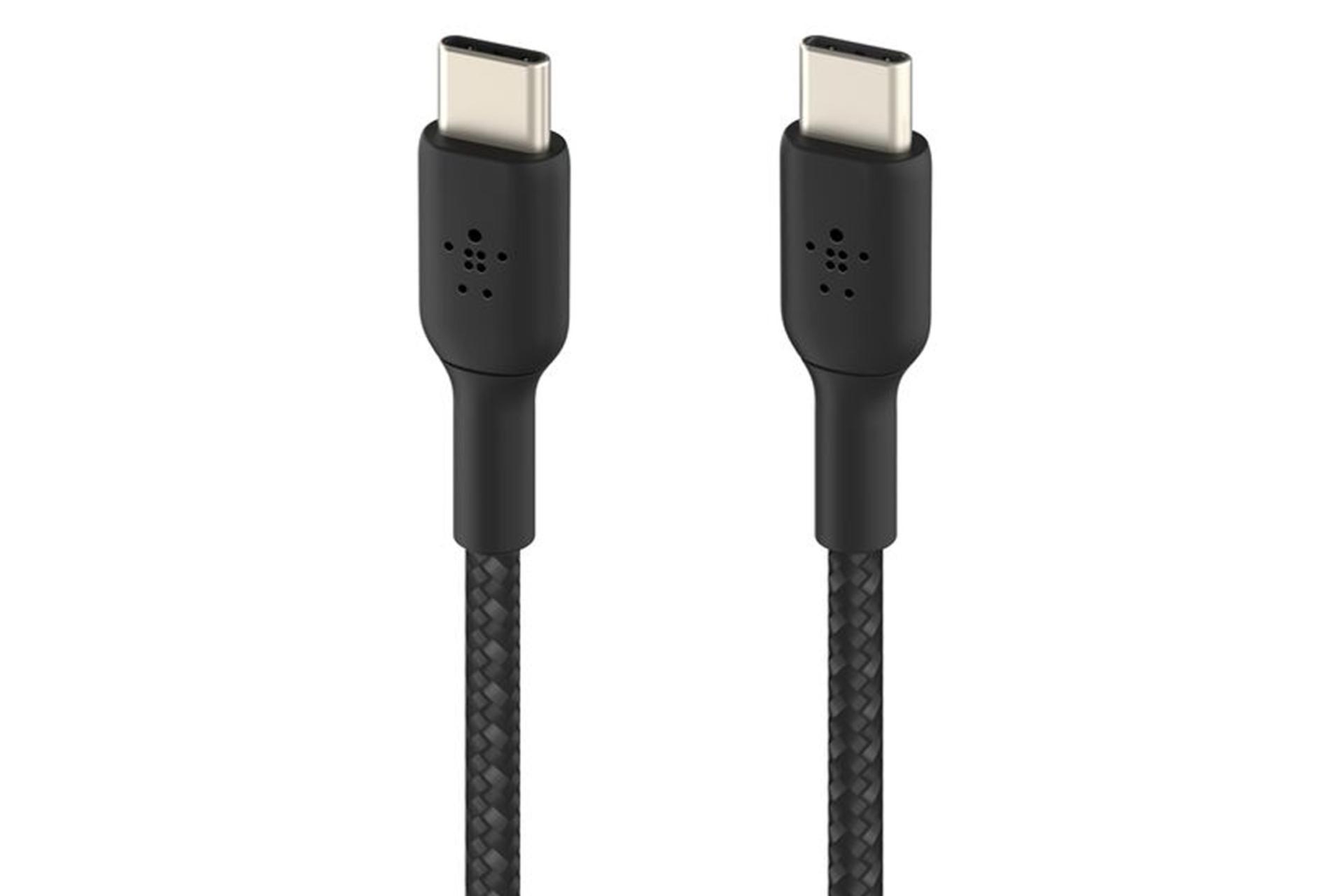 کابل شارژ USB بلکین Type-C به Type-C مدل CAB004bt2MBK با طول 2 متر رنگ مشکی