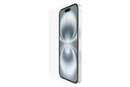 نمای کنار محافظ صفحه نمایش گوشی بلکین مدل UltraGlass 2 مناسب اپل iPhone 16