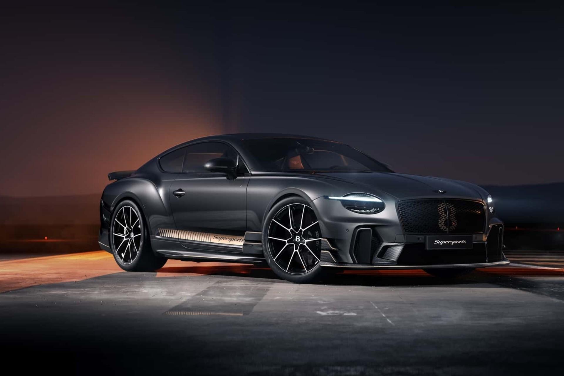 نمای سه‌چهارم جلو خودرو بنتلی کانتیننتال سوپراسپرتس