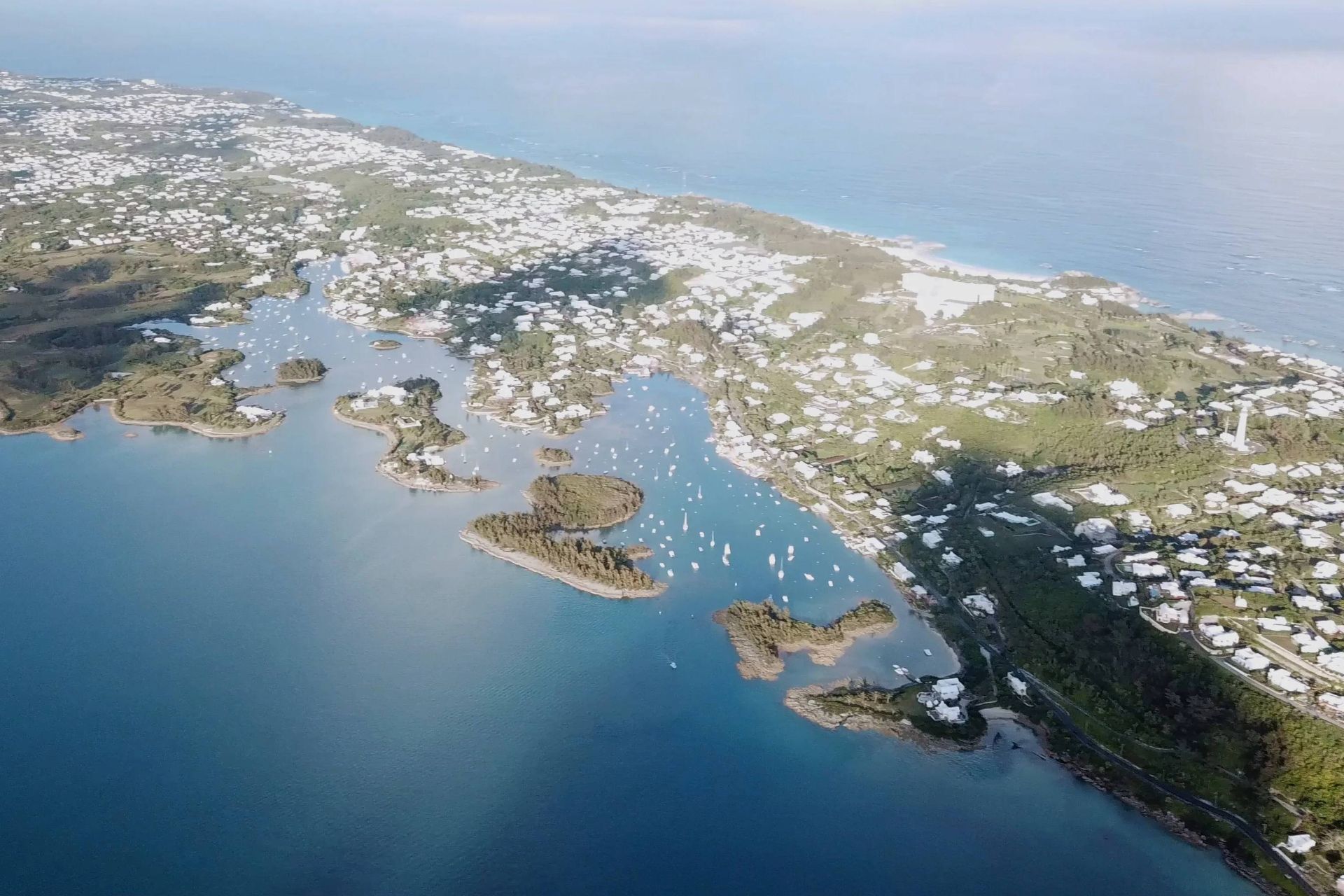 تصویر هوایی از جزایر برمودا