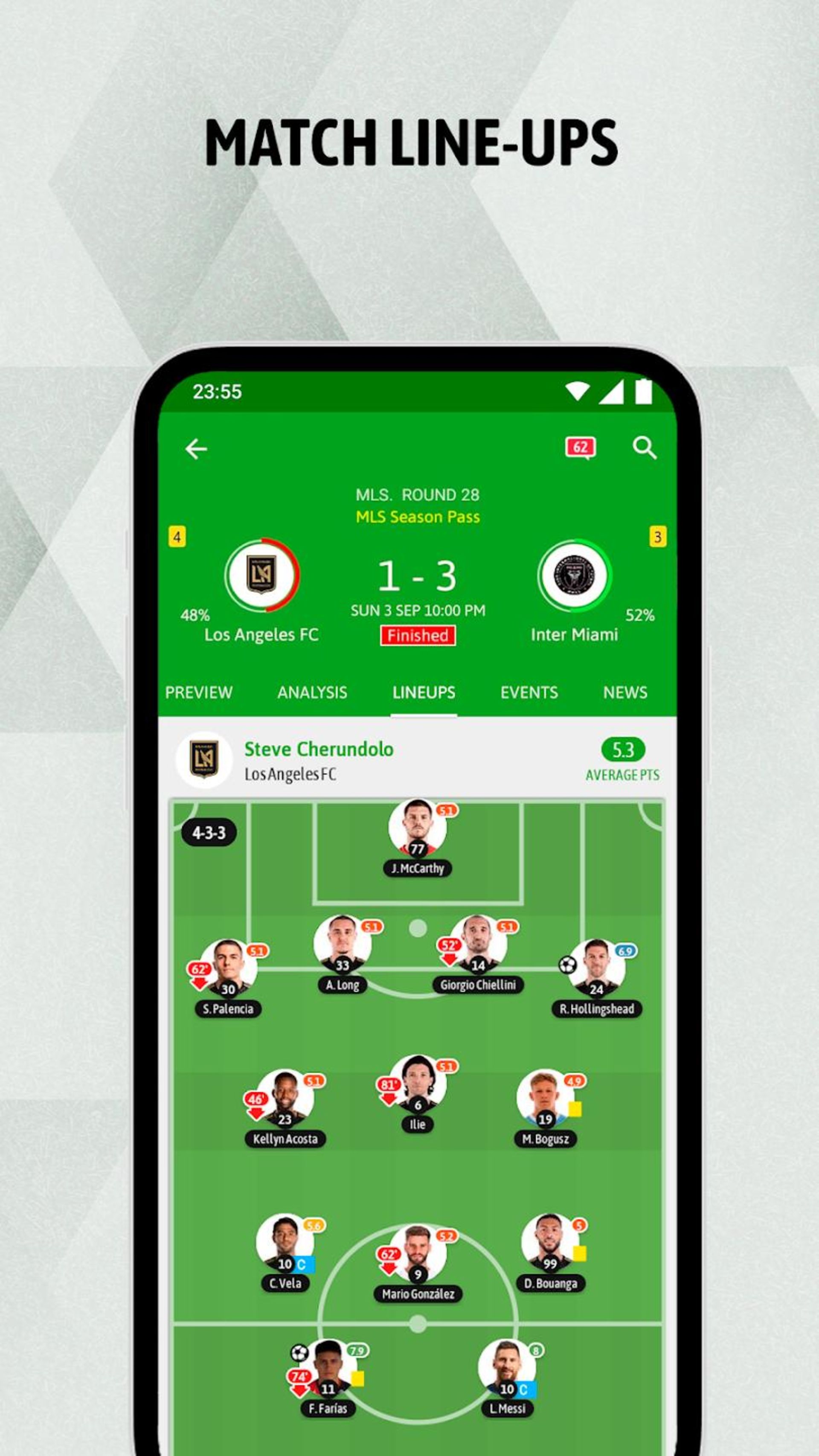 برنامه فوتبالی BeSoccer