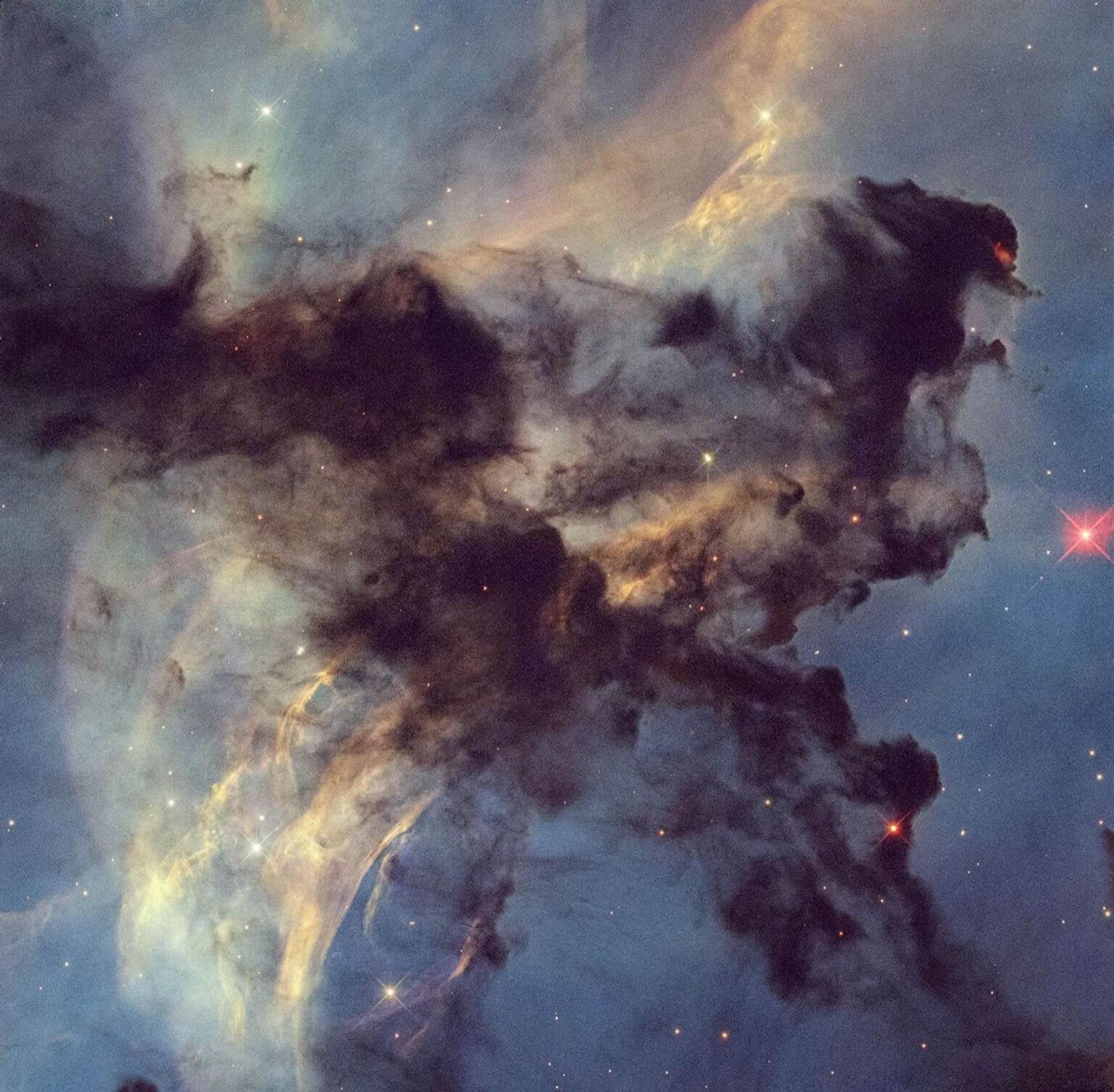 سال سی و پنجم پروژه تلسکوپ فضایی هابل - Dark Clouds in Rosette Nebula