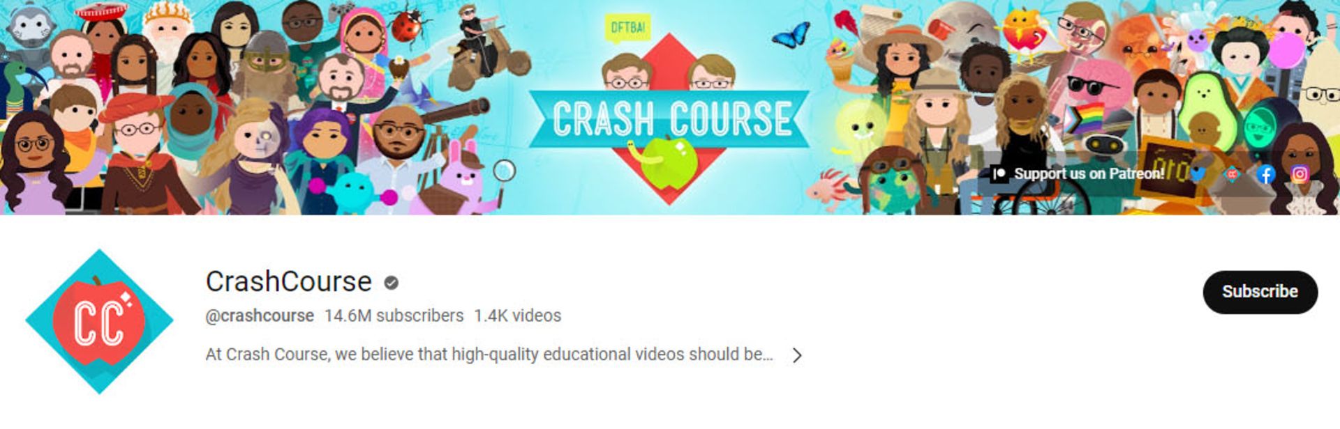 کانال یوتیوب Crash Course