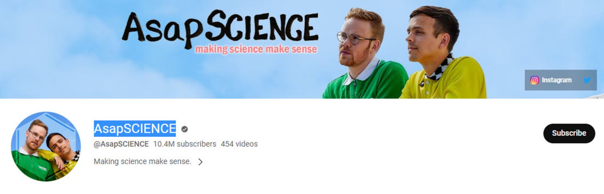 کانال یوتیوب asapScience
