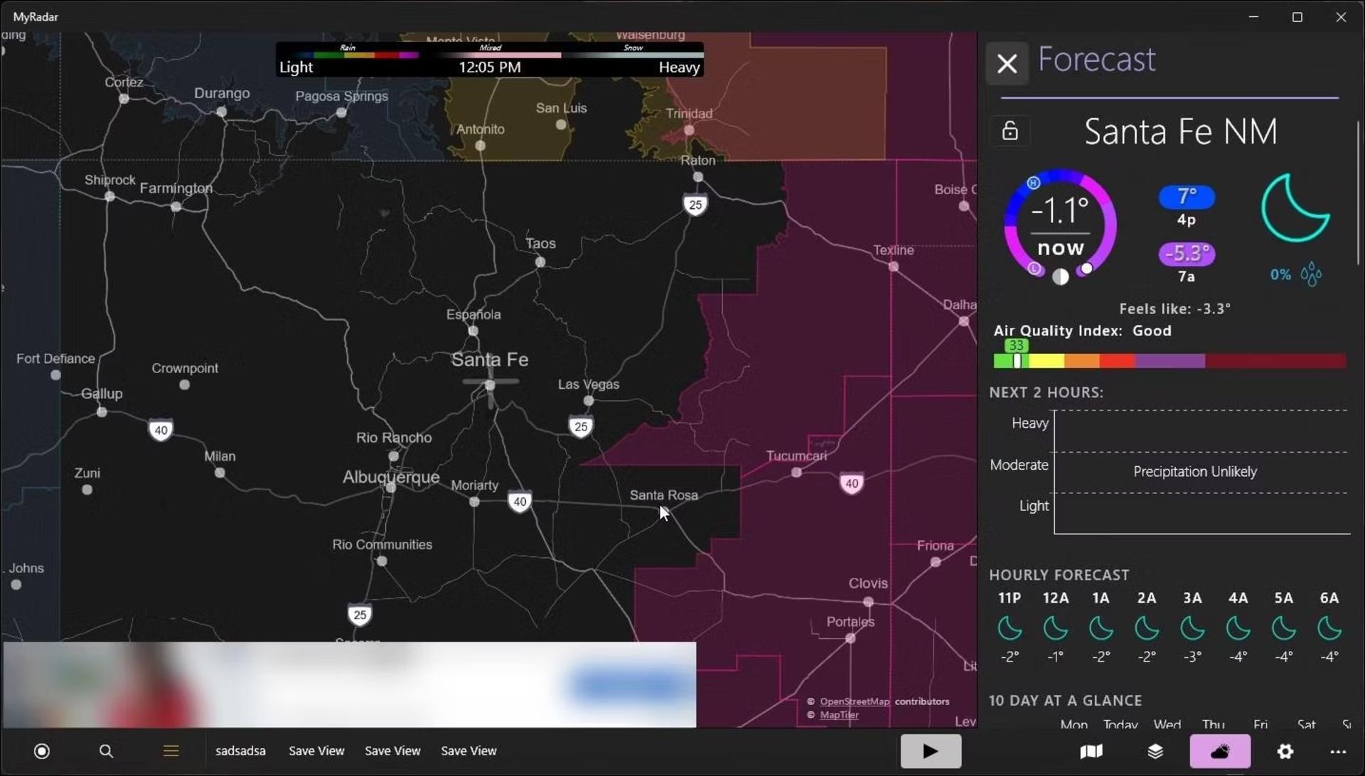 برنامه وضعیت آب‌وهوا MyRadar
