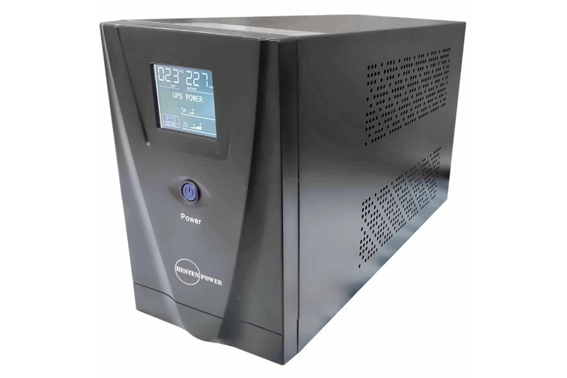 نمای کنار یو پی اس بستن پاور مدل BPO-1200VA-7Ah با ظرفیت 1200 ولت آمپر