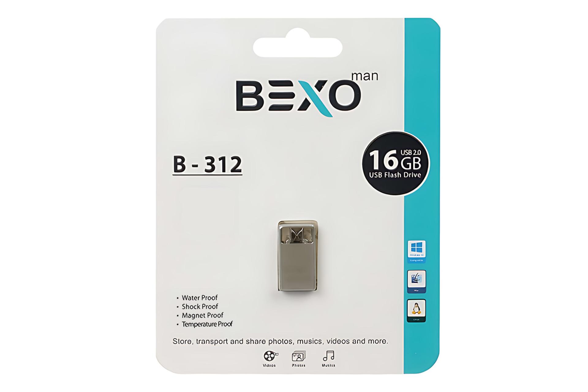 جعبه فلش مموری بکسومن BEXOman B-312 16GB USB 2.0