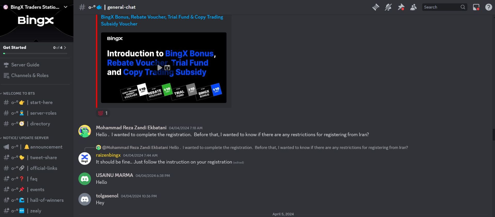 دیسکورد فارسی بینگ ایکس