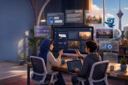 رابط کاربری هوش مصنوعی بینوباکس (BinoBox) شامل ابزارهای تولید متن و تصویر
