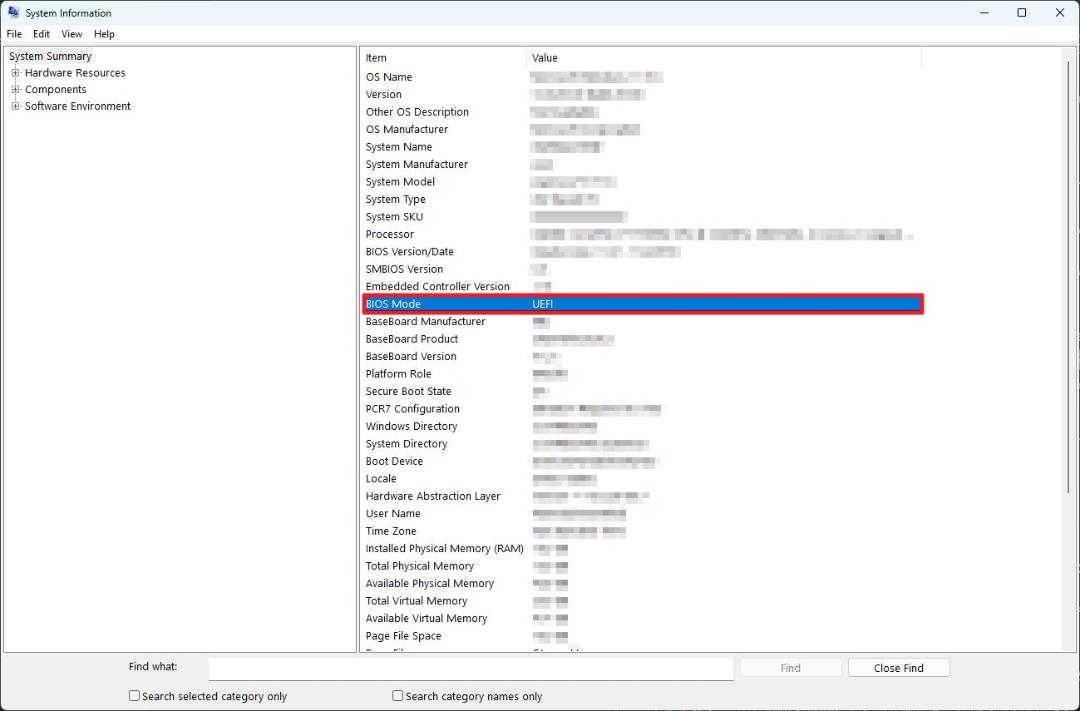 نوع بایوس در msinfo32 