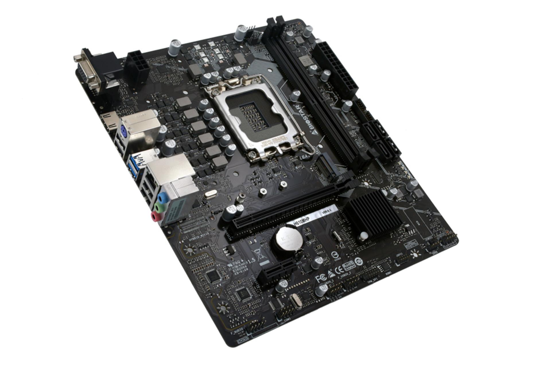 نمای کناری مادربرد بایواستار Biostar H610MHP Ver. 6.1