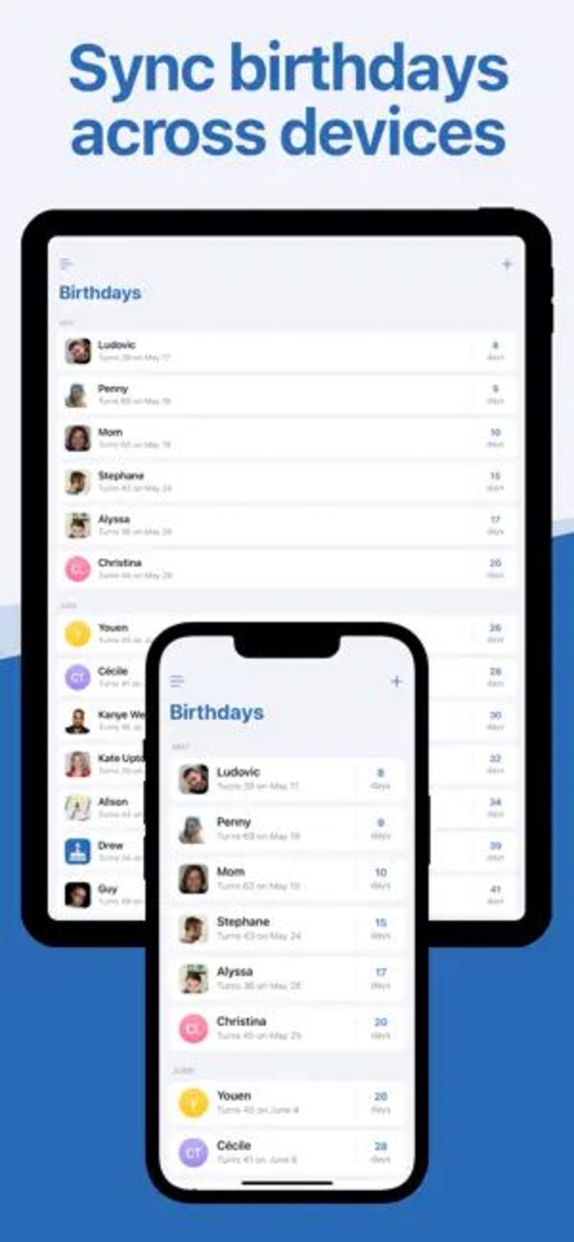 برنامه یادآور روز تولد Birthday Reminder
