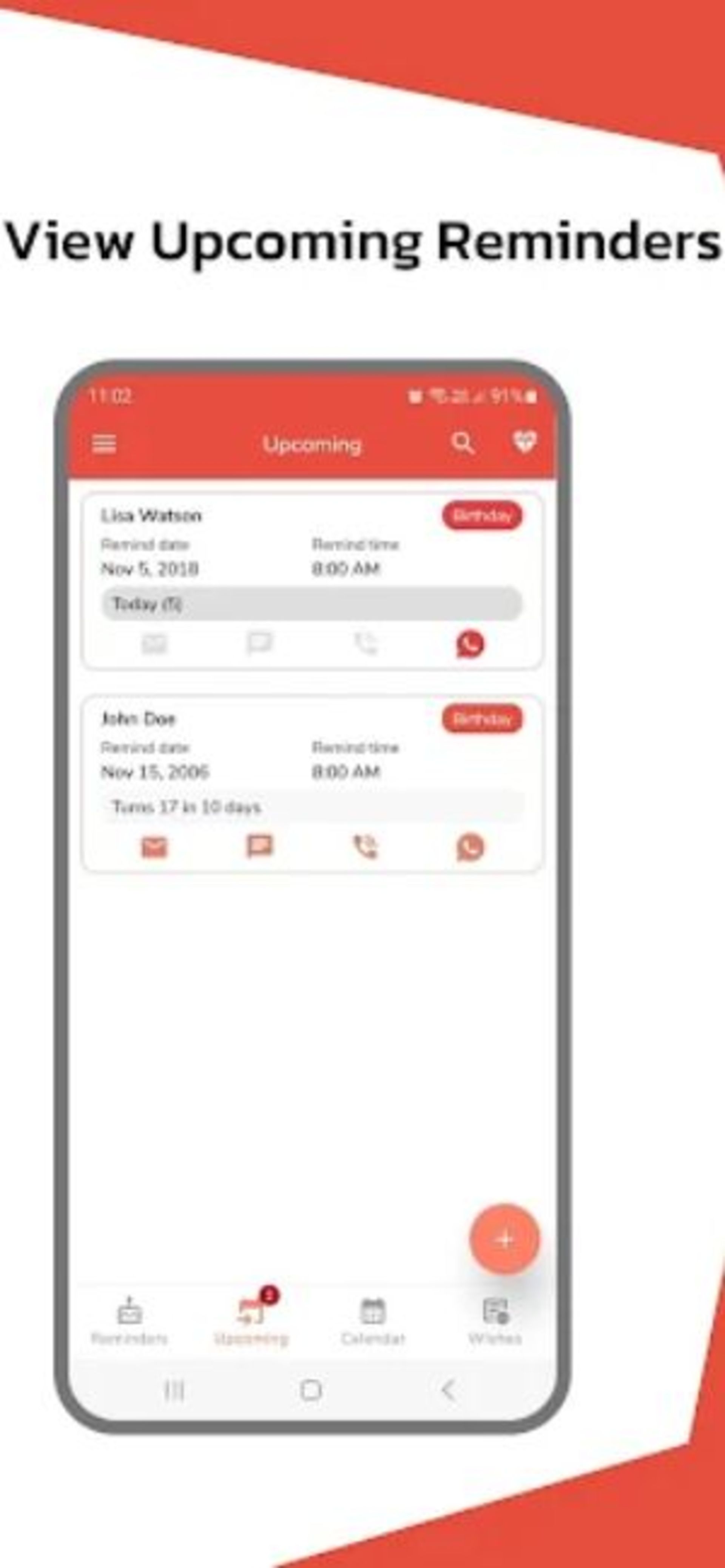 برنامه یادآور تولد Birthday Reminder & Calendar اندروید