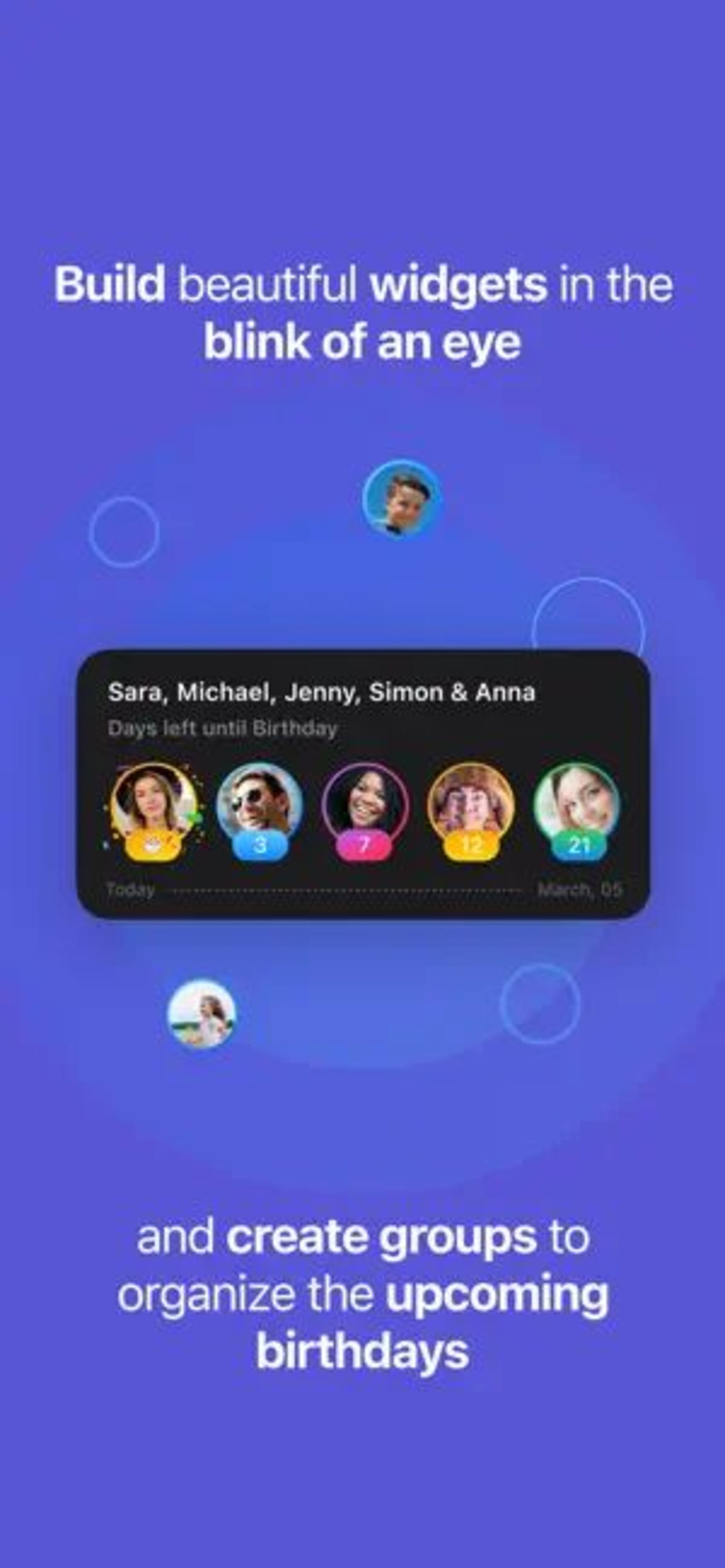 برنامه Birthday reminder and widgets آیفون
