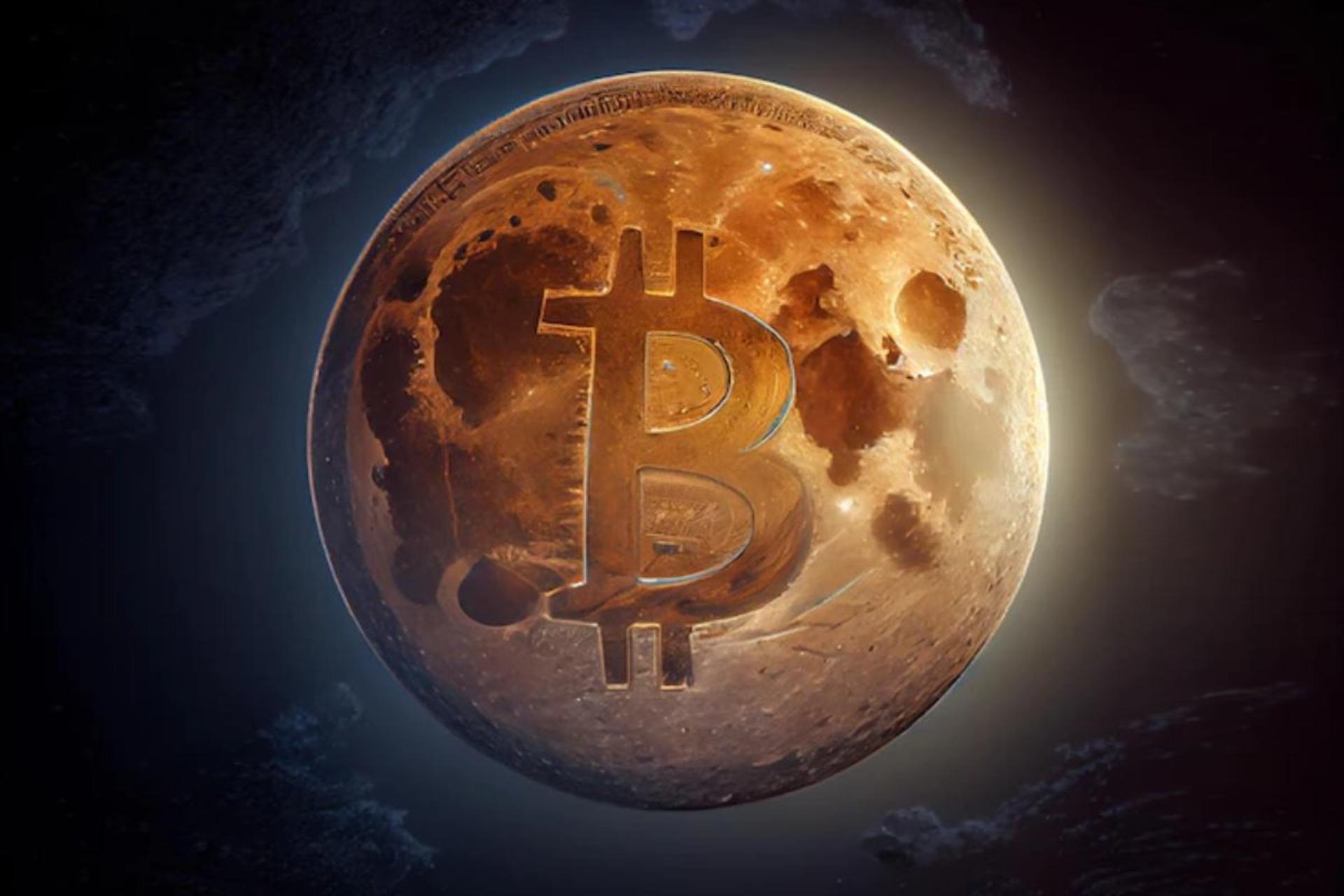 بیت کوین روی ماه