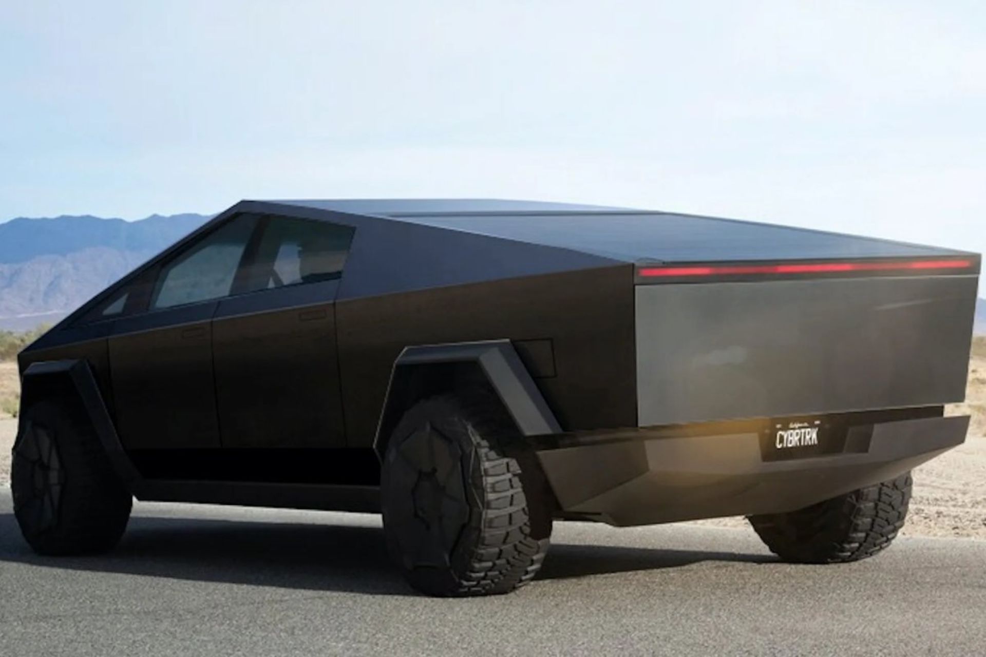 رنگ مشکی مات سایبرتراک