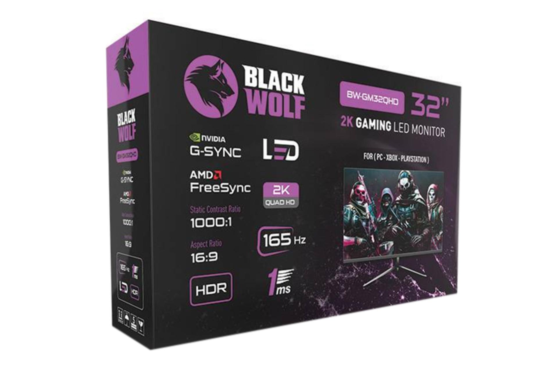 جعبه مانیتور بلک وولف 32 اینچ مدل BW-GM32QHD