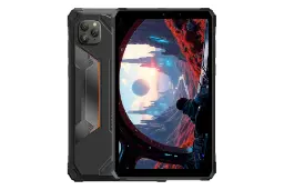 نمای کلی تبلت اکتیو 5 بلک ویو / Blackview Active 5 با نمایشگر روشن و نمایش دوربین پنل پشت
