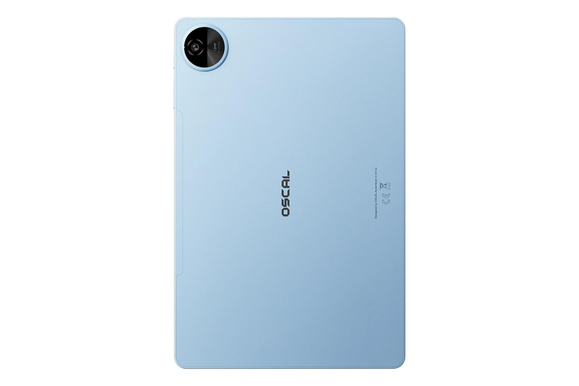 نمای پنل پشت اسکال پد 90 پرو بلک ویو / Blackview Oscal Pad 90 Pro با نمایش دوربین و لوگو رنگ آبی