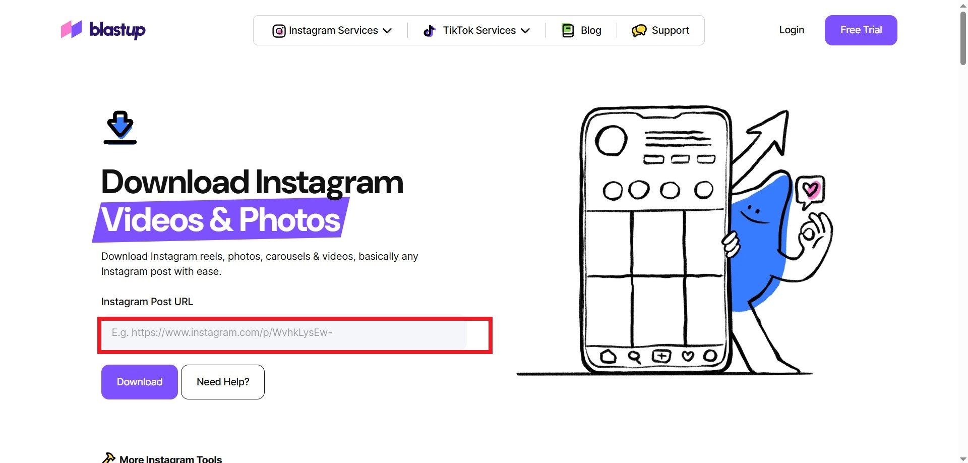 اینستاگرام دانلودر blastup 