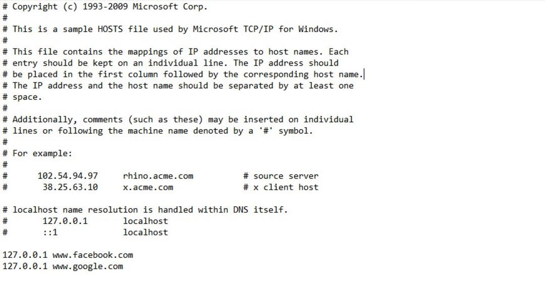 فایل Hosts ویندوز