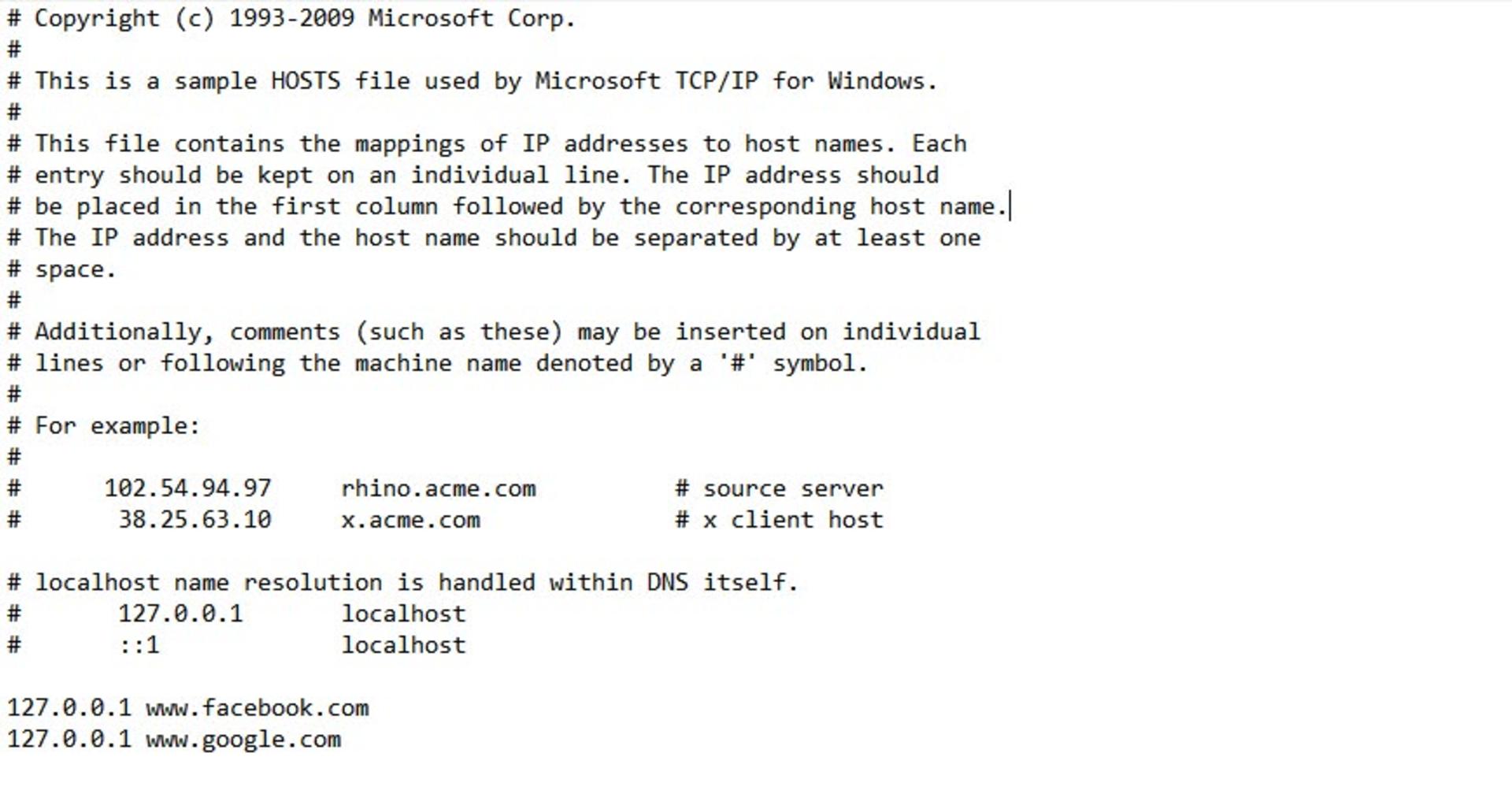فایل Hosts ویندوز