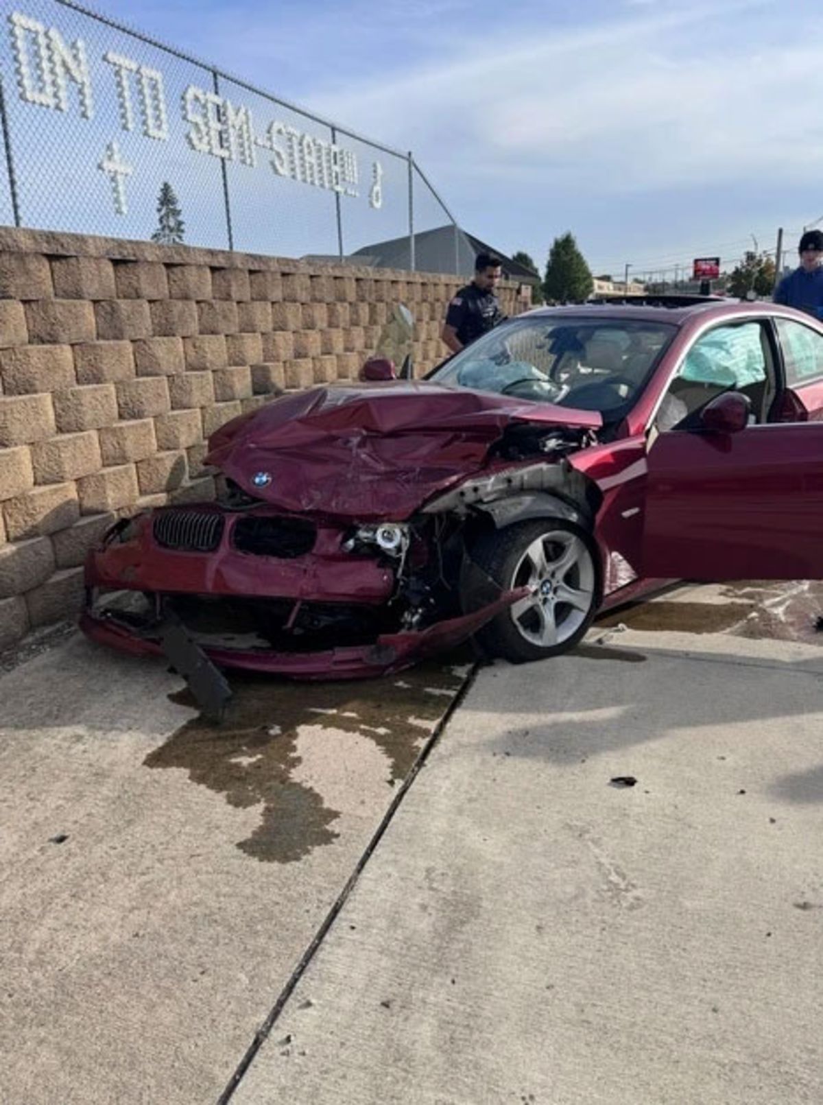 خودروی BMW E92 تصادف کرده